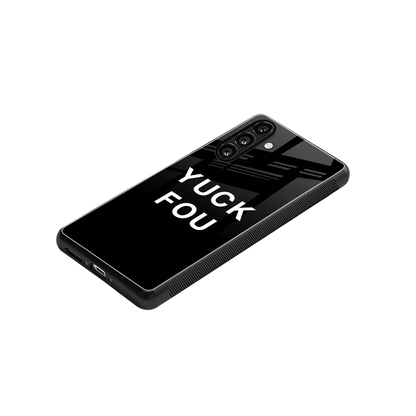 Yuck Fou stylish phone case for samsung galaxy a55 5g | glossy glass and slim fit