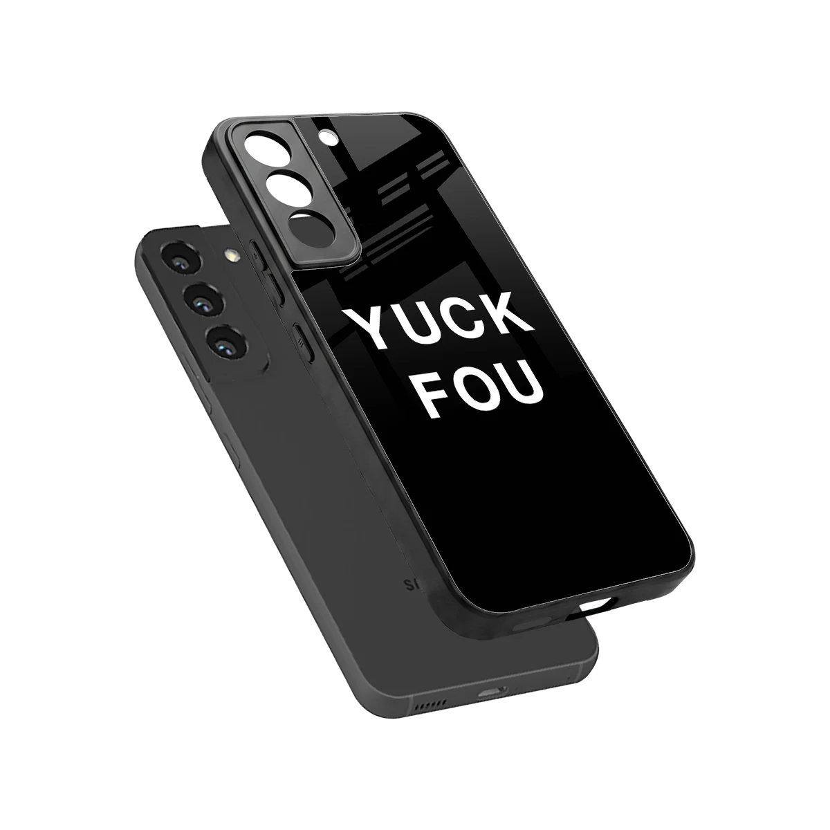 Yuck Fou sleek samsung galaxy s22 cover with tempered glass back and TPU edges