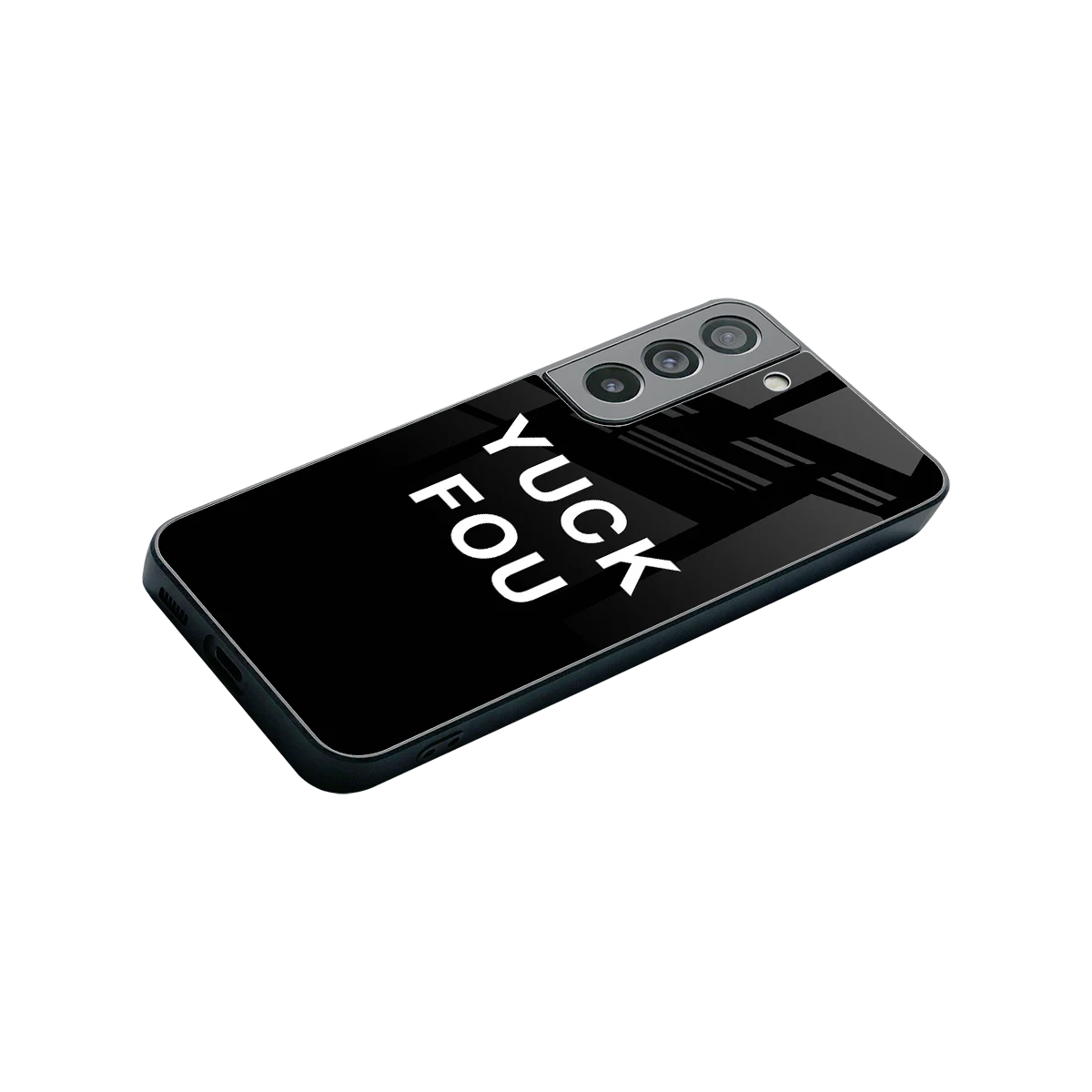 Yuck Fou stylish phone case for samsung galaxy s22 | glossy glass and slim fit