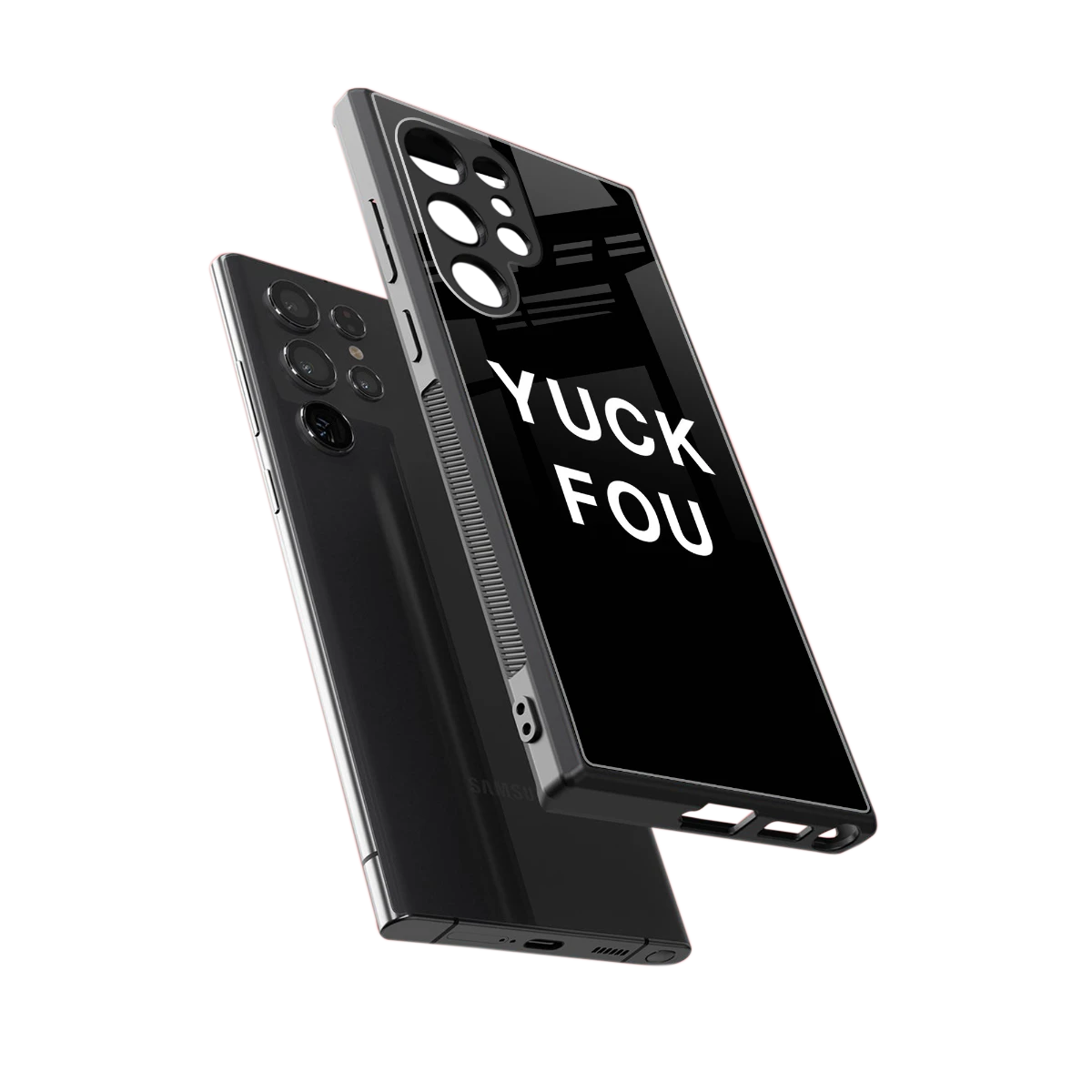Yuck Fou sleek samsung galaxy s24 ultra cover with tempered glass back and TPU edges