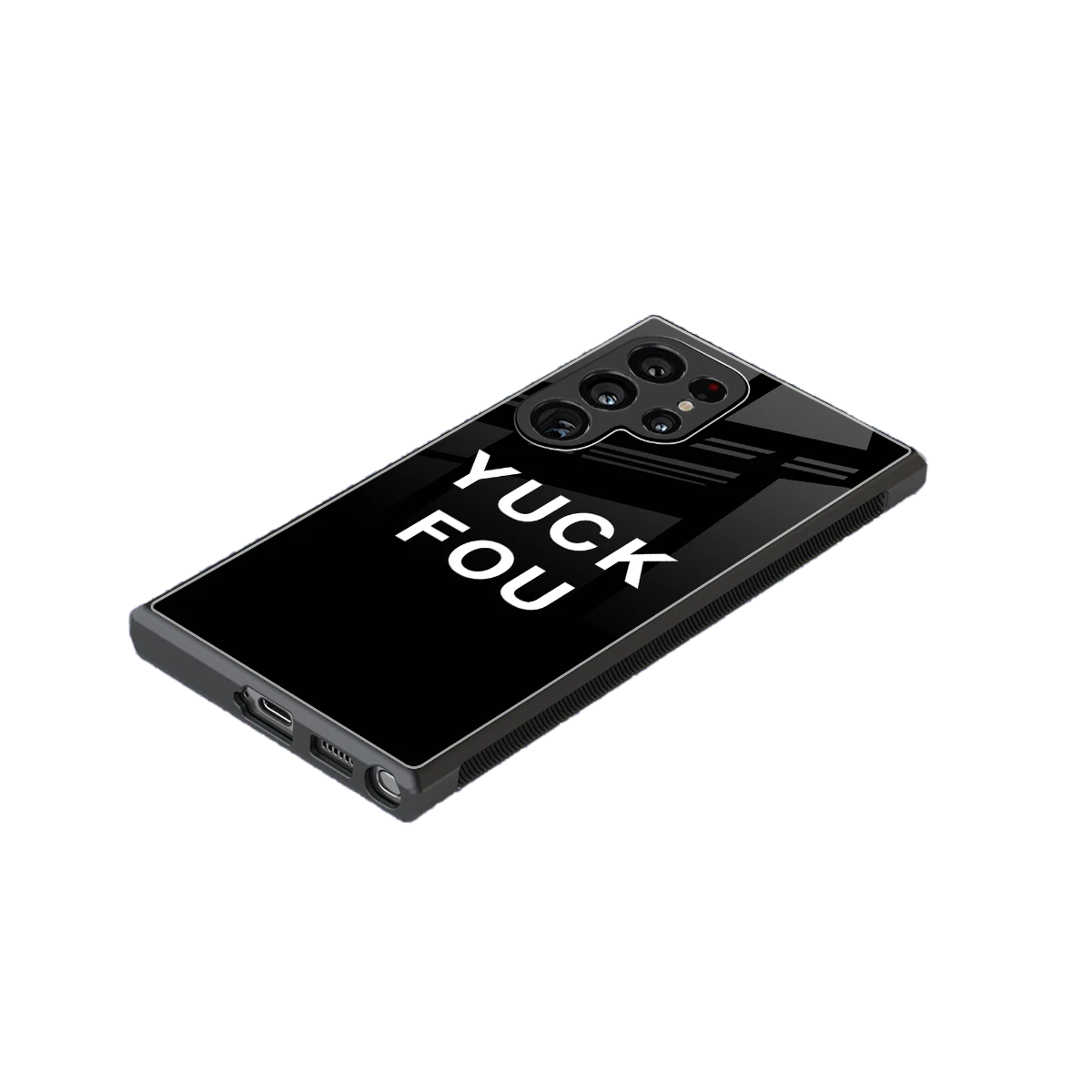 Yuck Fou stylish phone case for samsung galaxy s24 ultra | glossy glass and slim fit