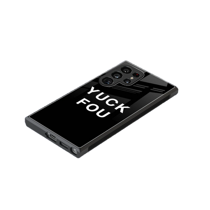 Yuck Fou stylish phone case for samsung galaxy s24 ultra | glossy glass and slim fit