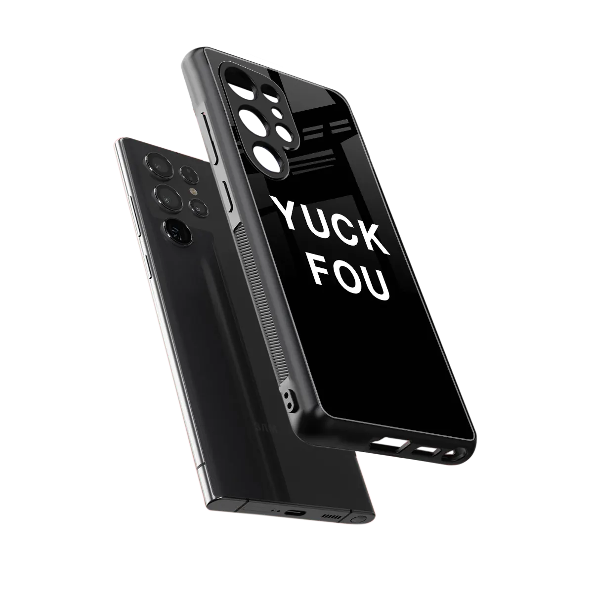 Yuck Fou sleek samsung galaxy s25 ultra cover with tempered glass back and TPU edges