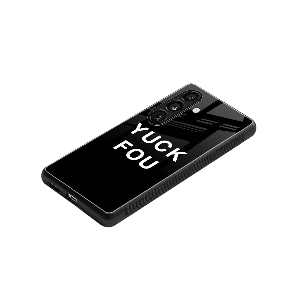 Yuck Fou stylish phone case for samsung galaxy s25 plus | glossy glass and slim fit