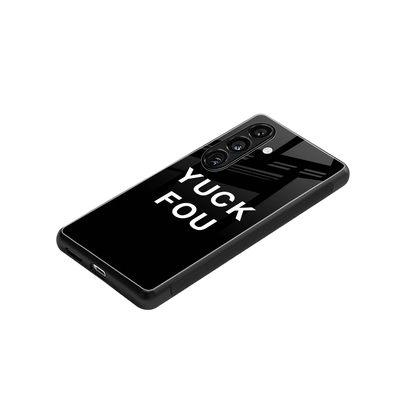 Yuck Fou stylish phone case for samsung galaxy s25 plus | glossy glass and slim fit