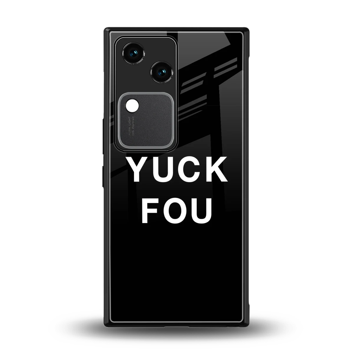 Yuck Fou back phone cover | glass case for vivo v30