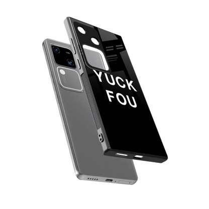 Yuck Fou sleek vivo v30 cover with tempered glass back and TPU edges