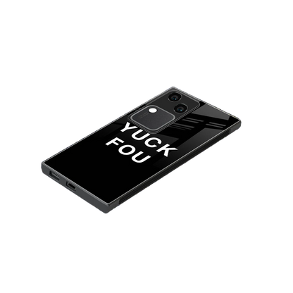 Yuck Fou stylish phone case for vivo v30 | glossy glass and slim fit