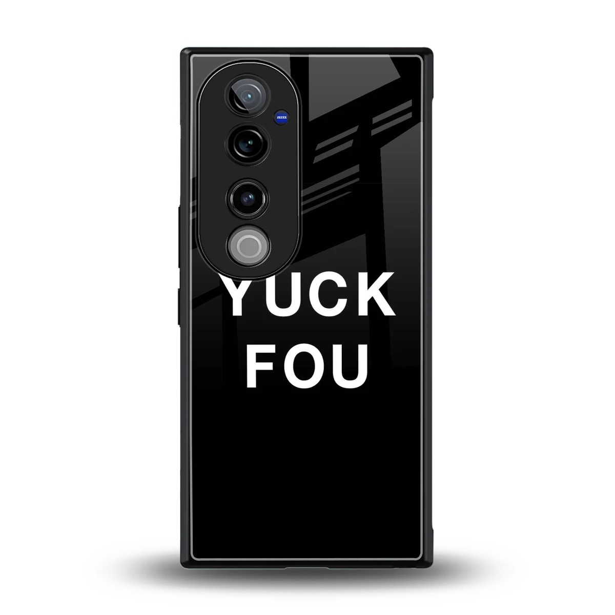 Yuck Fou back phone cover | glass case for vivo v40 pro