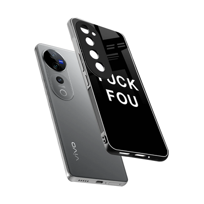 Yuck Fou sleek vivo v40 pro cover with tempered glass back and TPU edges