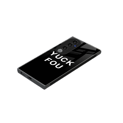 Yuck Fou stylish phone case for vivo v40 pro | glossy glass and slim fit