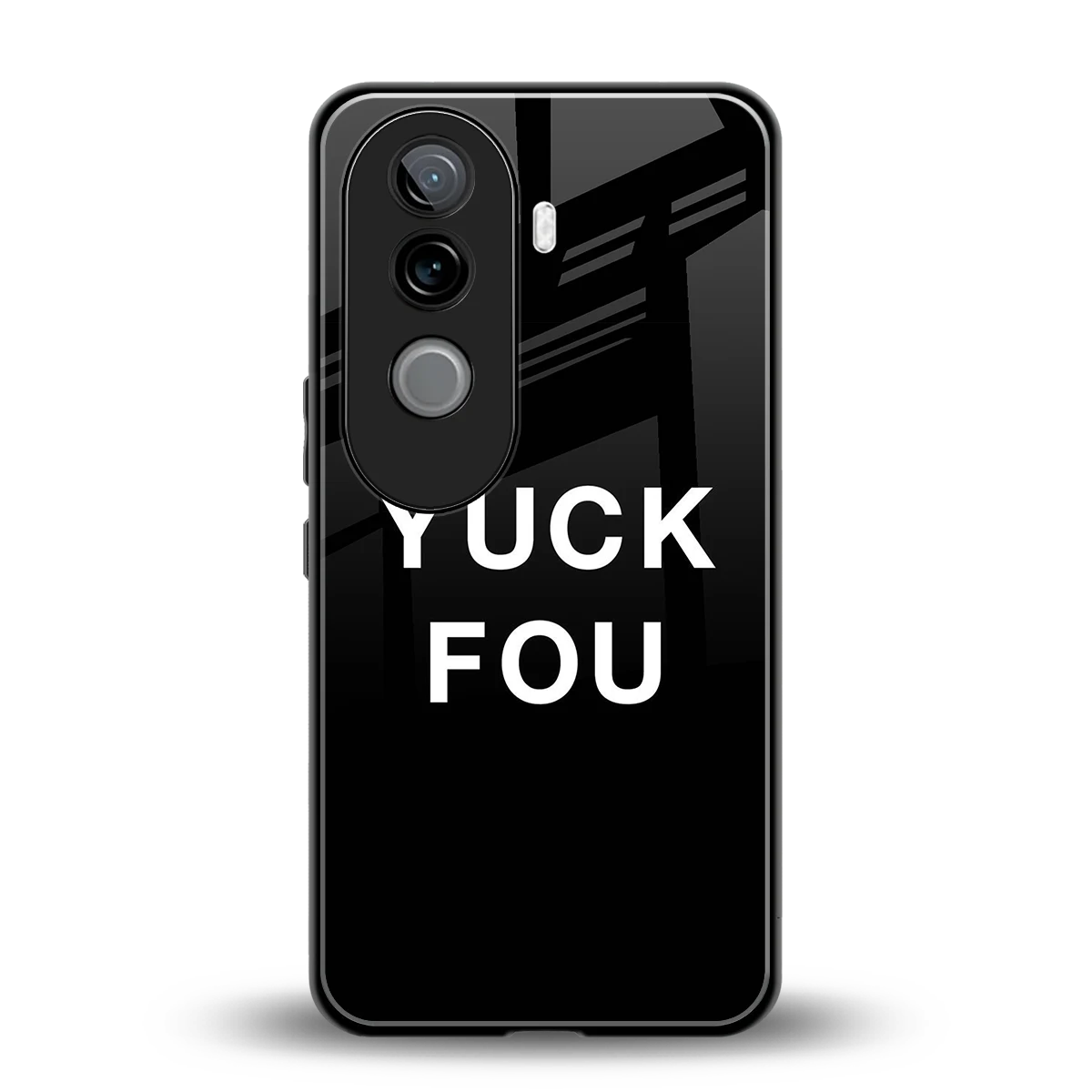 Yuck Fou back phone cover | glass case for vivo v40e