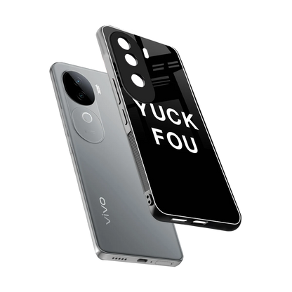 Yuck Fou sleek vivo v40e cover with tempered glass back and TPU edges