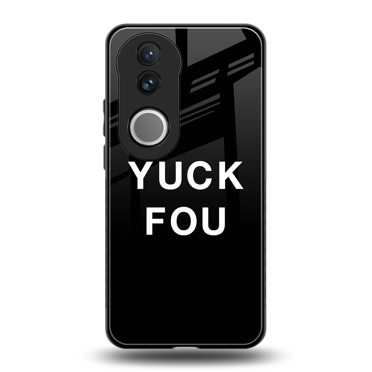 Yuck Fou back phone cover | glass case for vivo v50