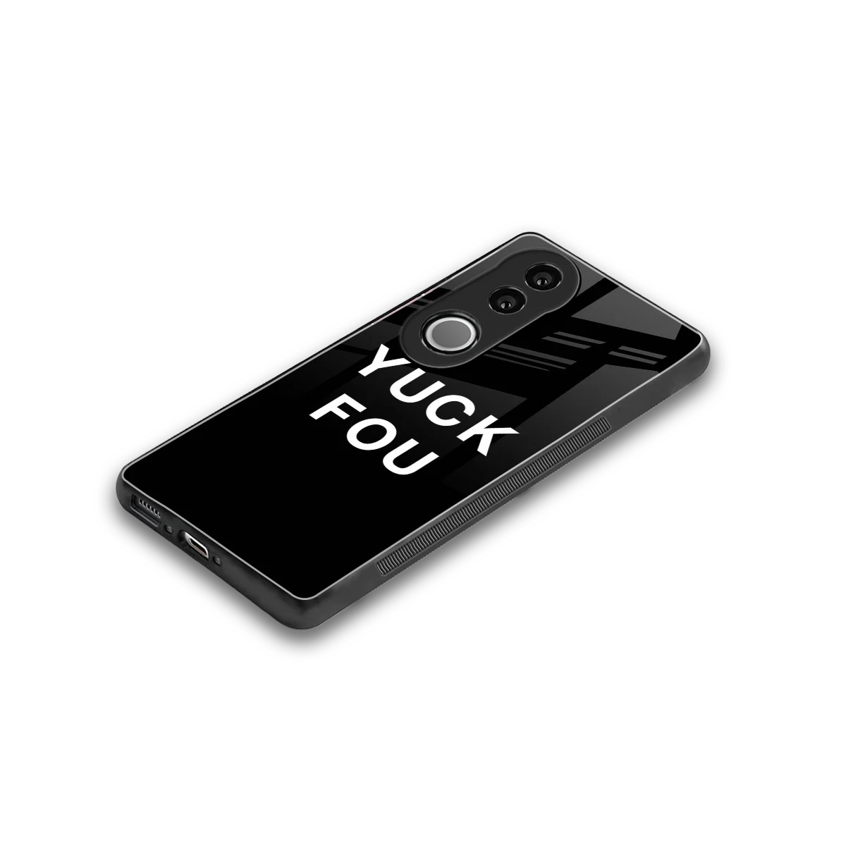 Yuck Fou stylish phone case for vivo v50 | glossy glass and slim fit