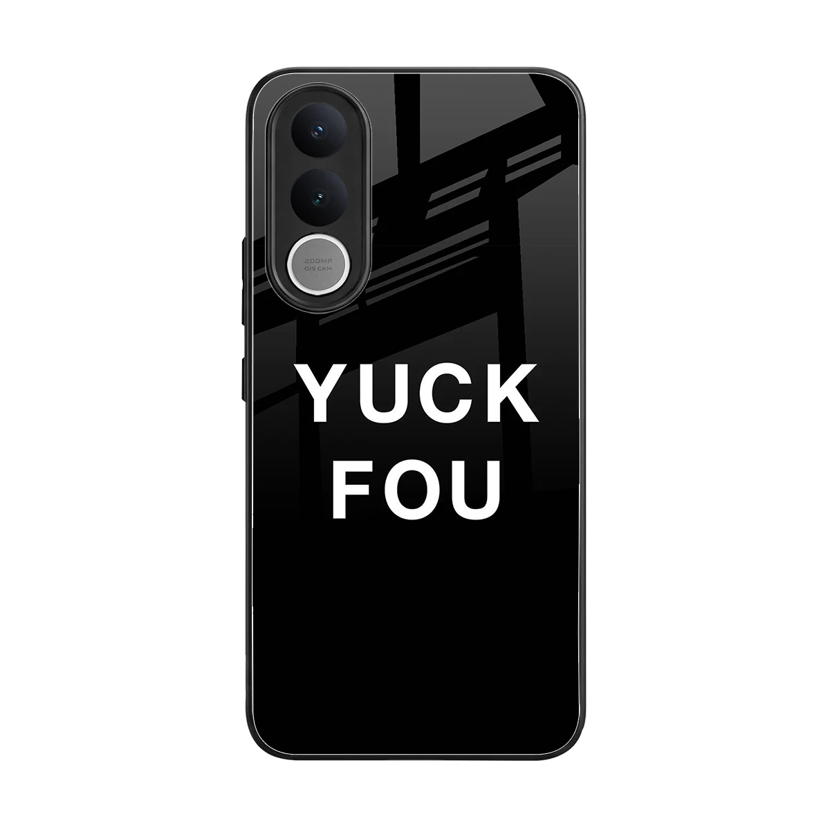 Yuck Fou back phone cover | glass case for vivo v70 fe