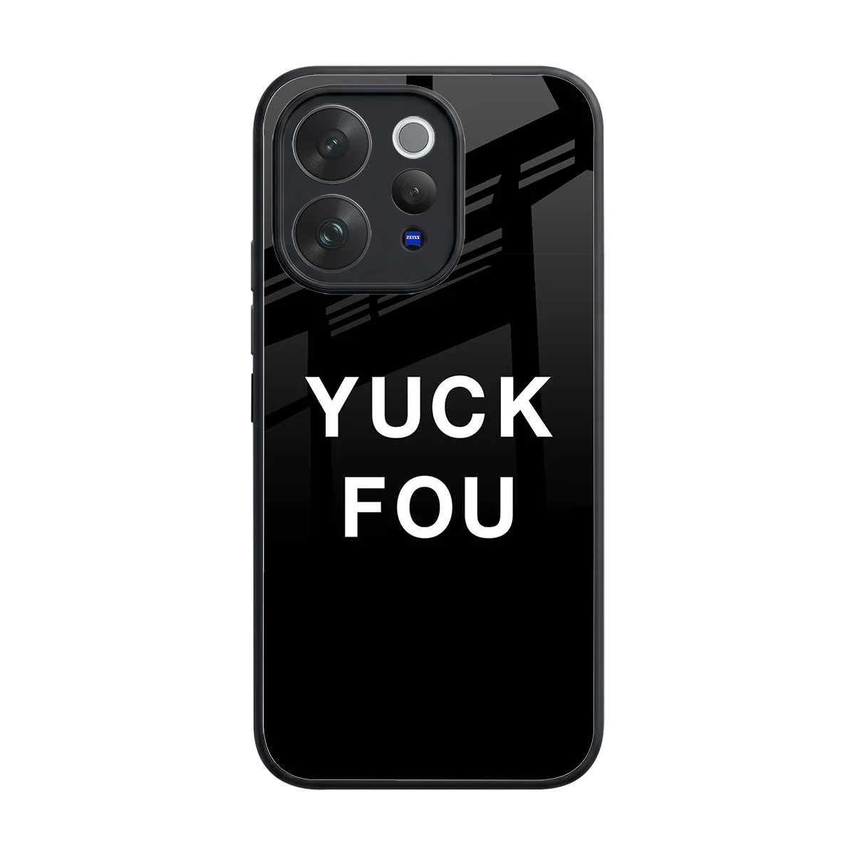 Yuck Fou back phone cover | glass case for vivo v70 elite