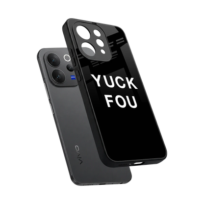 Yuck Fou sleek vivo v70 cover with tempered glass back and TPU edges