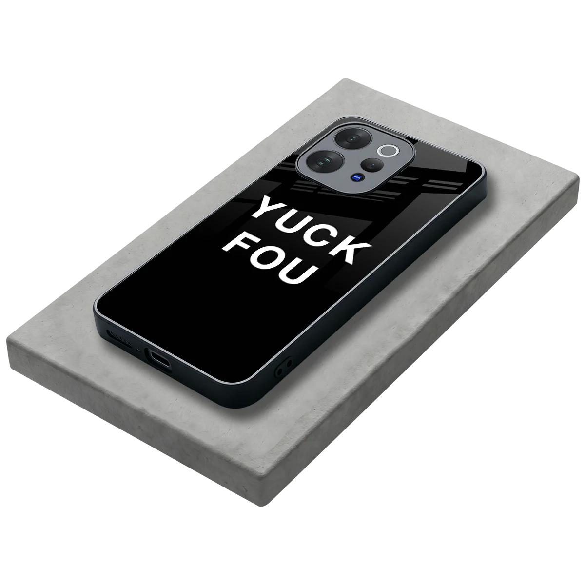 Yuck Fou stylish phone case for vivo v70 elite | glossy glass and slim fit