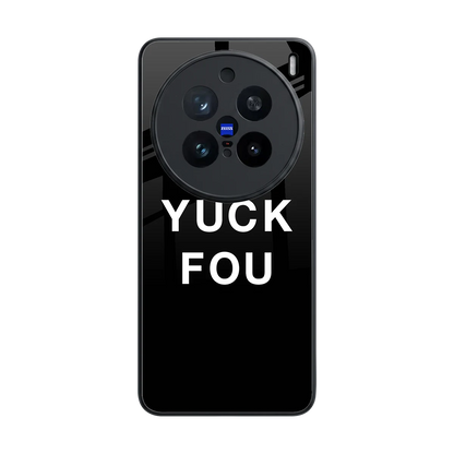 Yuck Fou back phone cover | glass case for vivo x200 pro