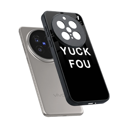 Yuck Fou sleek vivo x200 pro cover with tempered glass back and TPU edges