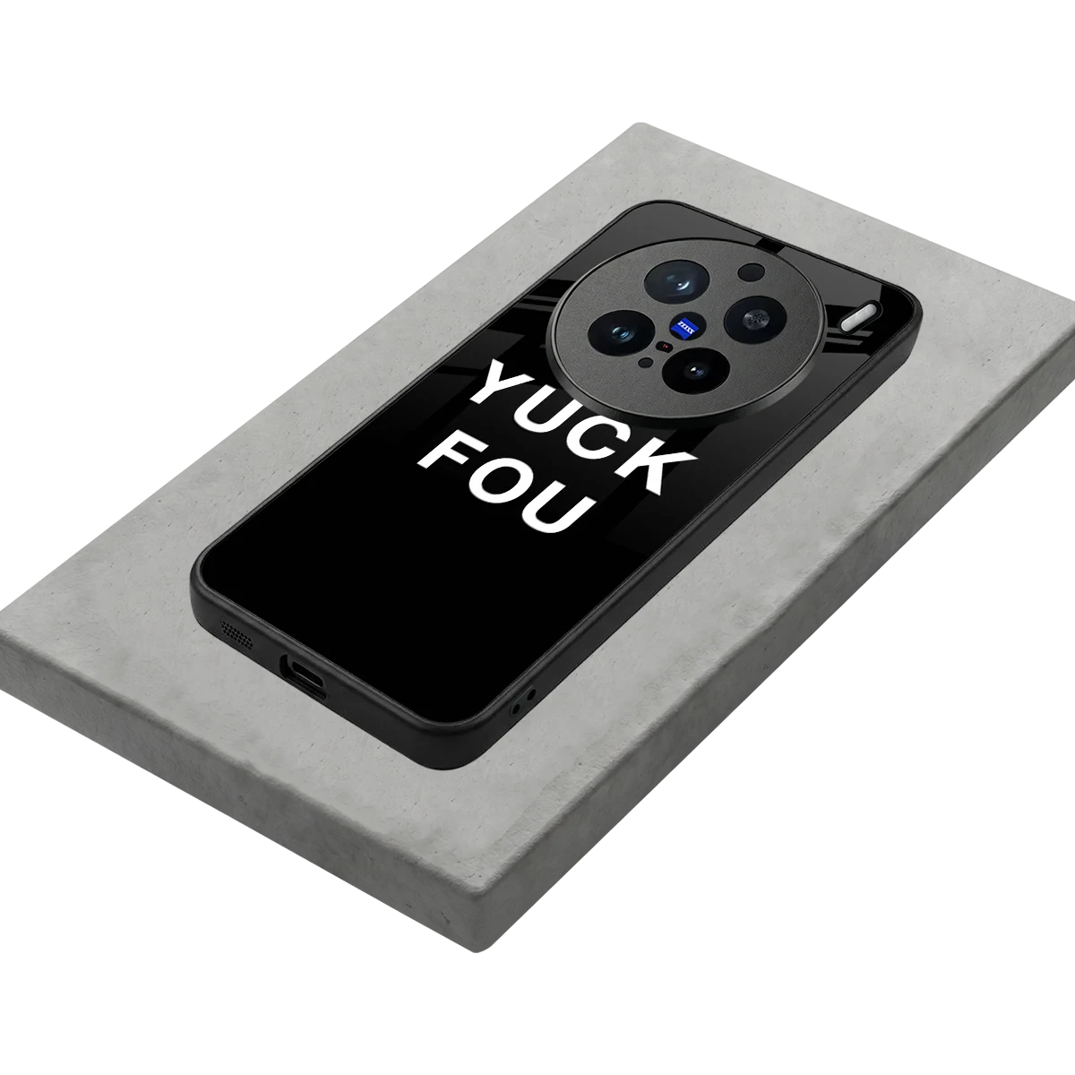 Yuck Fou stylish phone case for vivo x200 pro | glossy glass and slim fit