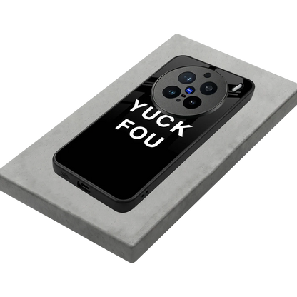 Yuck Fou stylish phone case for vivo x200 pro | glossy glass and slim fit