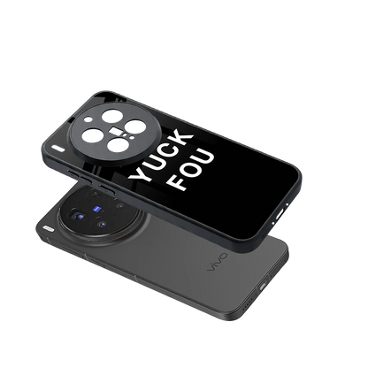 Yuck Fou sleek vivo x300 pro cover with tempered glass back and TPU edges