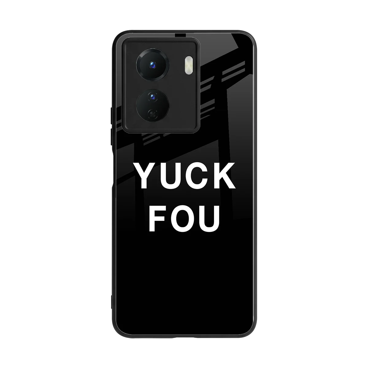 Yuck Fou back phone cover | glass case for vivo y16