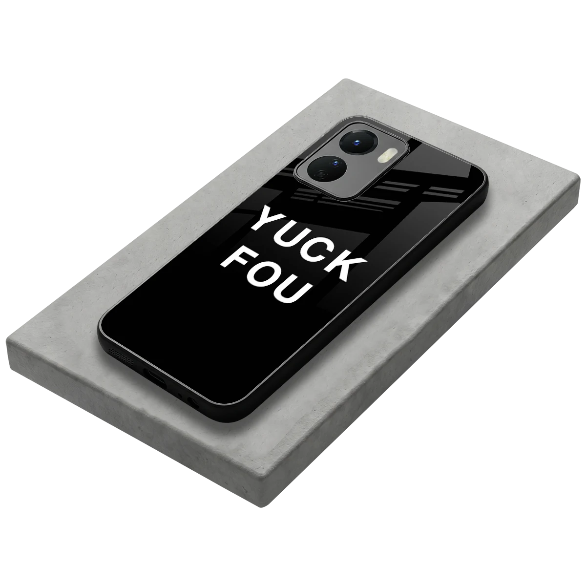 Yuck Fou stylish phone case for vivo y16 | glossy glass and slim fit