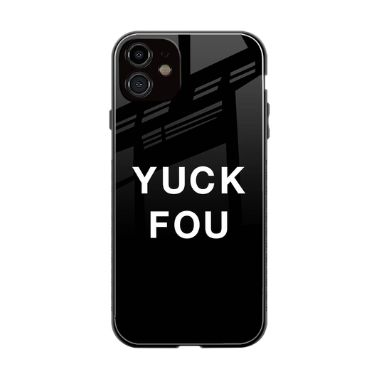 Yuck Fou back phone cover | glass case for iphone 12