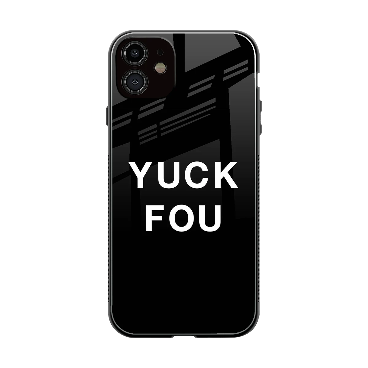 Yuck Fou back phone cover | glass case for iphone 11