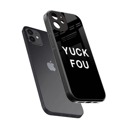 Yuck Fou sleek iphone 11 cover with tempered glass back and TPU edges