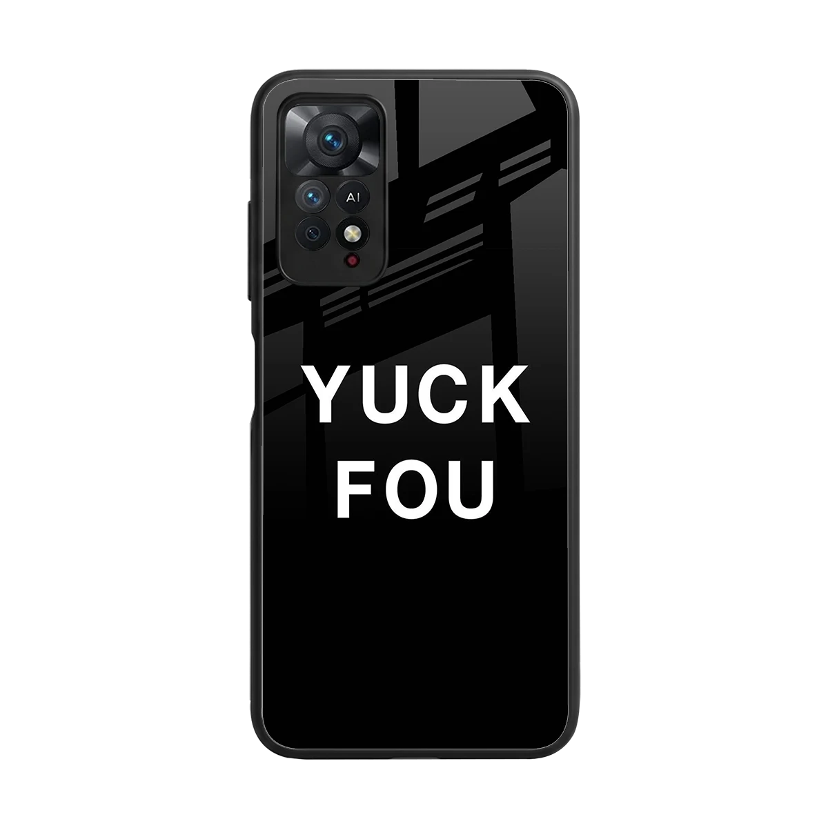 Yuck Fou back phone cover | glass case for redmi note 11 pro