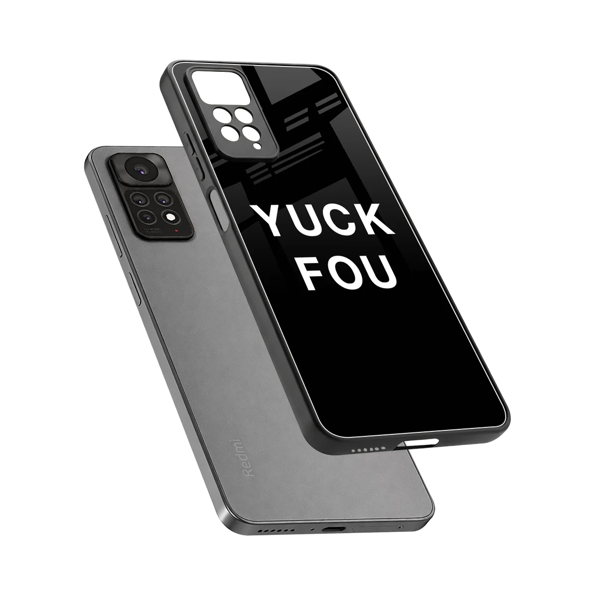 Yuck Fou sleek redmi note 11 pro cover with tempered glass back and TPU edges